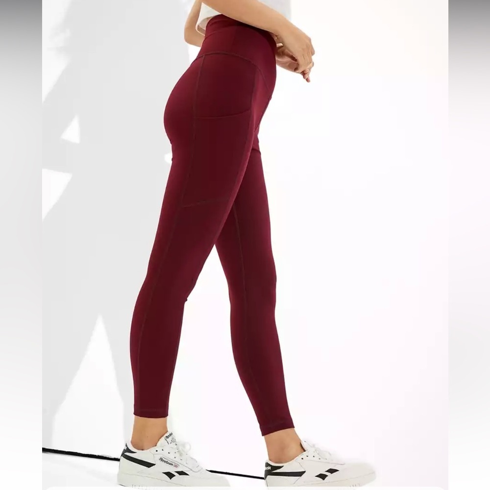AE The Everything Pocket Highest Waist Legging Maroon